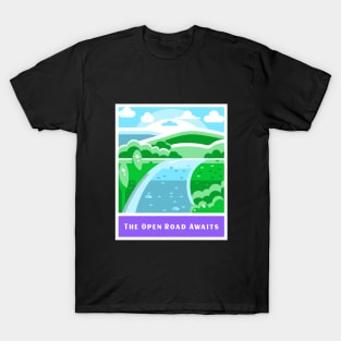 The Open Road Awaits Van Life Camping T-Shirt